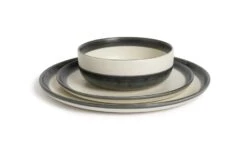Habitat Stripe 12 Piece Stoneware Dinner Set - Multicoloured -Habitat Store 9360992 R Z002A