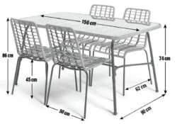 Habitat 4 Seater Bamboo Patio Set 12 Habitat 4 Seater Bamboo Patio Set -Habitat Store 9372485 R E001