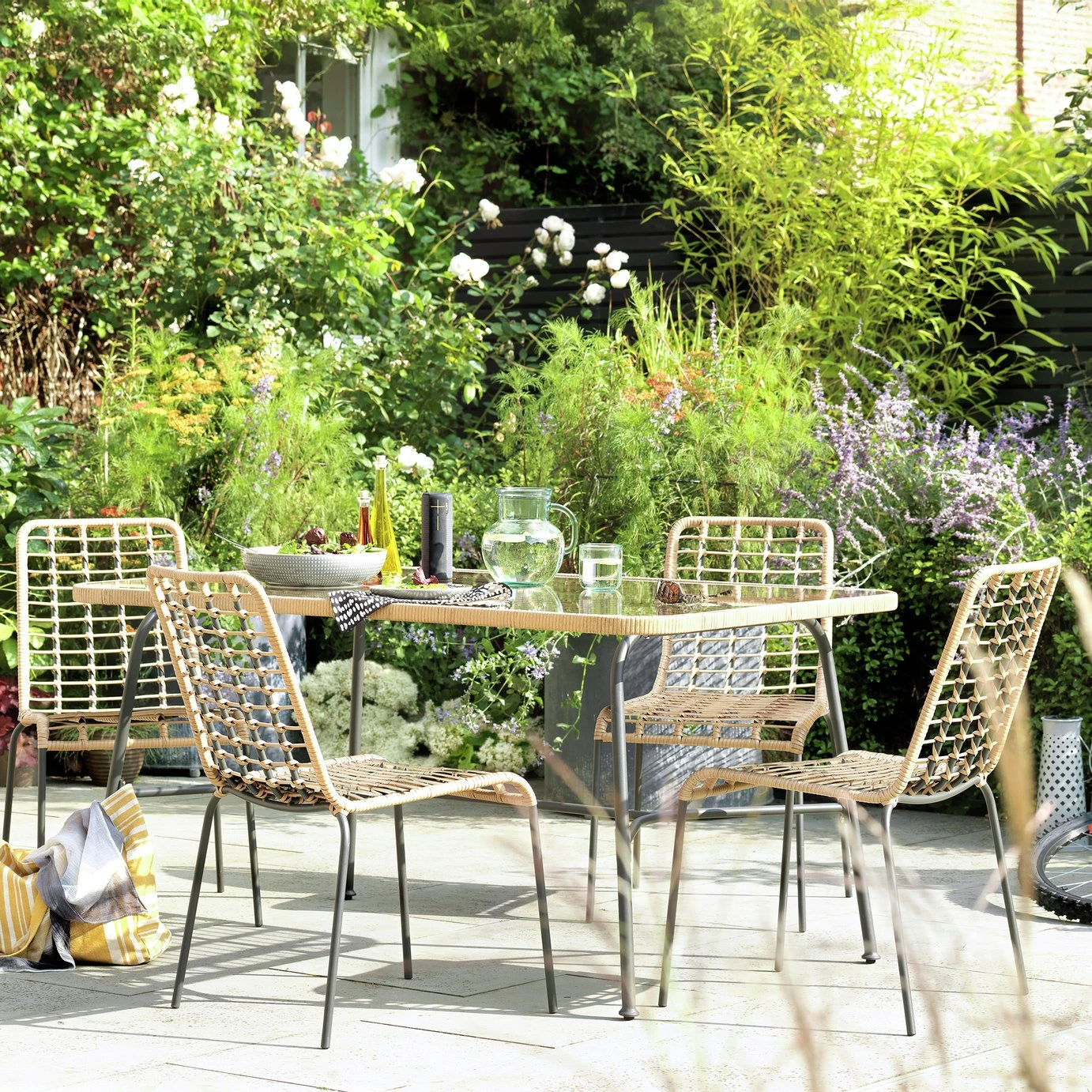 Habitat 4 Seater Bamboo Patio Set 1 Habitat 4 Seater Bamboo Patio Set