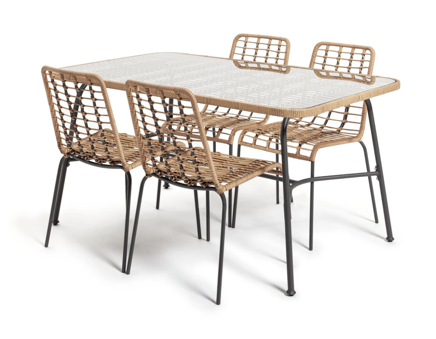 Habitat 4 Seater Bamboo Patio Set 4 Habitat 4 Seater Bamboo Patio Set - Image 4