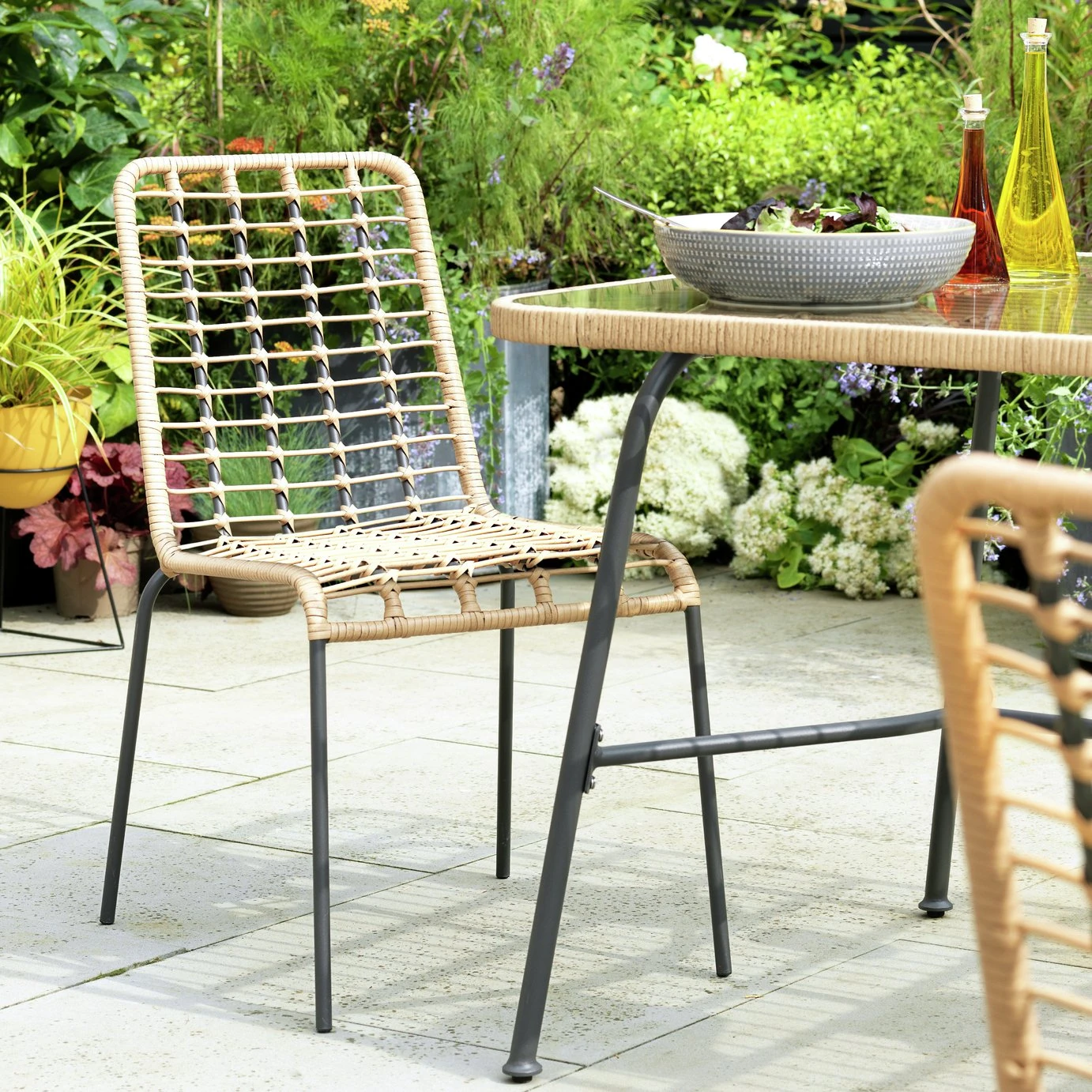 Habitat 4 Seater Bamboo Patio Set 7 Habitat 4 Seater Bamboo Patio Set - Image 7