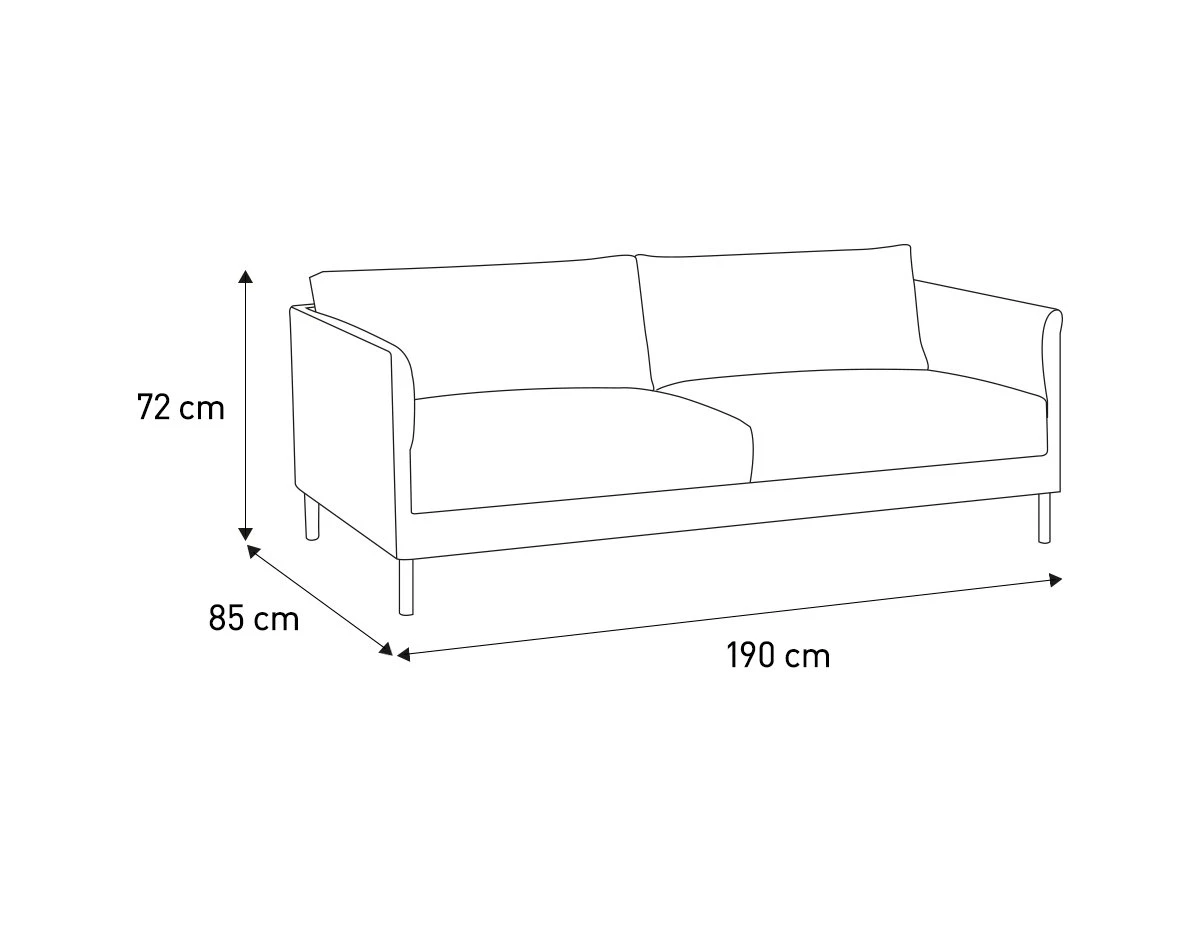 Habitat Hyde Leather 3 Seater Sofa - Tan 4 Habitat Hyde Leather 3 Seater Sofa - Tan - Image 4