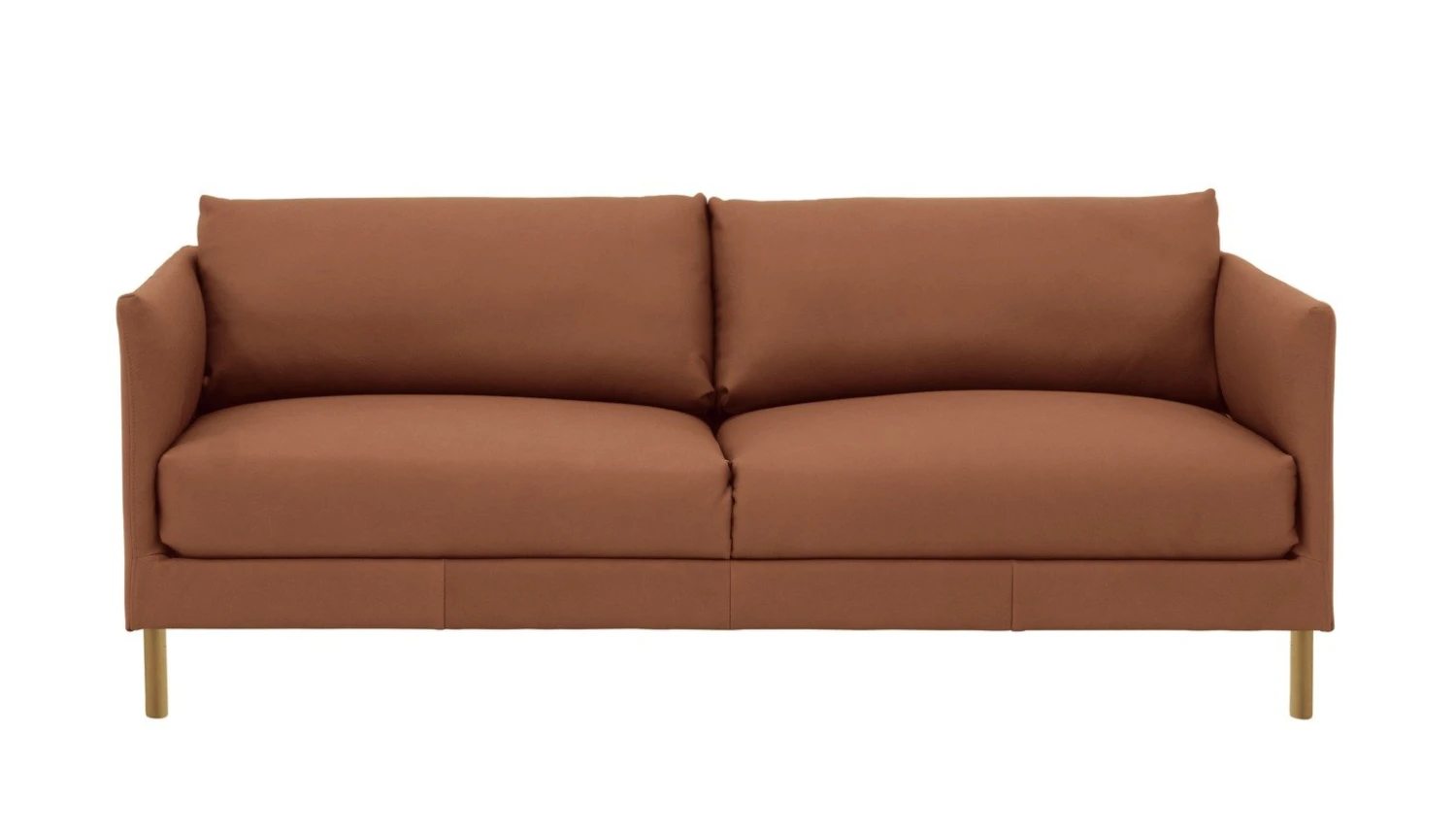 Habitat Hyde Leather 3 Seater Sofa - Tan 1 Habitat Hyde Leather 3 Seater Sofa - Tan