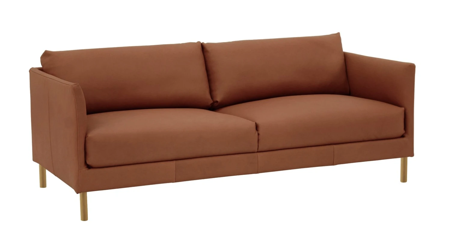 Habitat Hyde Leather 3 Seater Sofa - Tan 8 Habitat Hyde Leather 3 Seater Sofa - Tan - Image 8