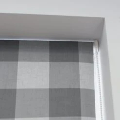 Habitat Block Check Blackout Roller Blind - 3ft - Grey -Habitat Store 9372746 R Z002C