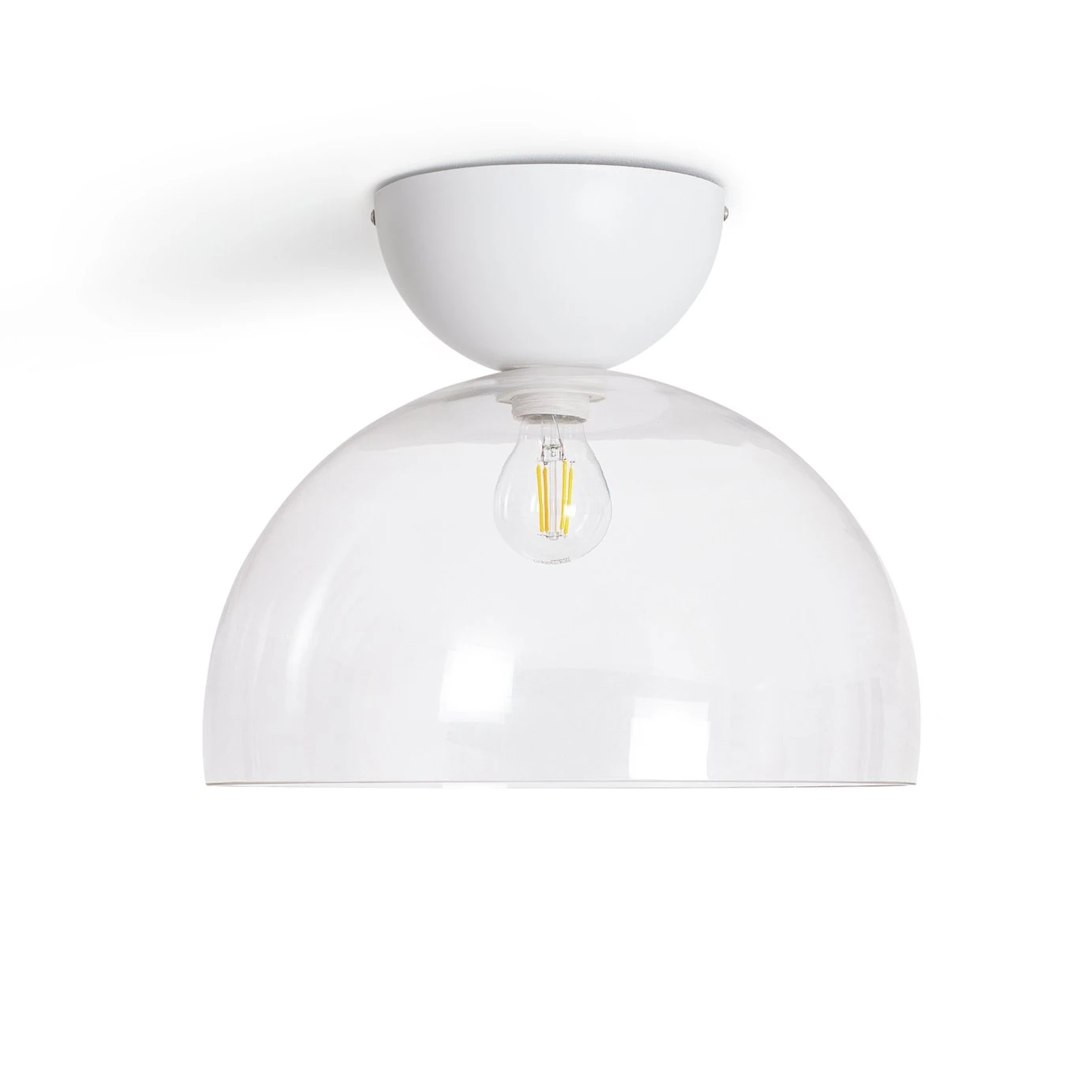 Habitat Diablo Glass Flush To Ceiling Light - White 2 Habitat Diablo Glass Flush To Ceiling Light - White - Image 2
