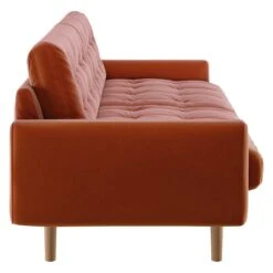 Habitat Fenner Velvet 3 Seater Sofa - Orange 13 Habitat Fenner Velvet 3 Seater Sofa - Orange -Habitat Store 9374232 R Z004A