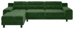 Habitat Hendricks Velvet Left Hand Corner Chaise Sofa-Green -Habitat Store 9375554 R Z002A