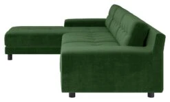 Habitat Hendricks Velvet Left Hand Corner Chaise Sofa-Green -Habitat Store 9375554 R Z003A