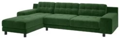 Habitat Hendricks Velvet Left Hand Corner Chaise Sofa-Green -Habitat Store 9375554 R Z011A