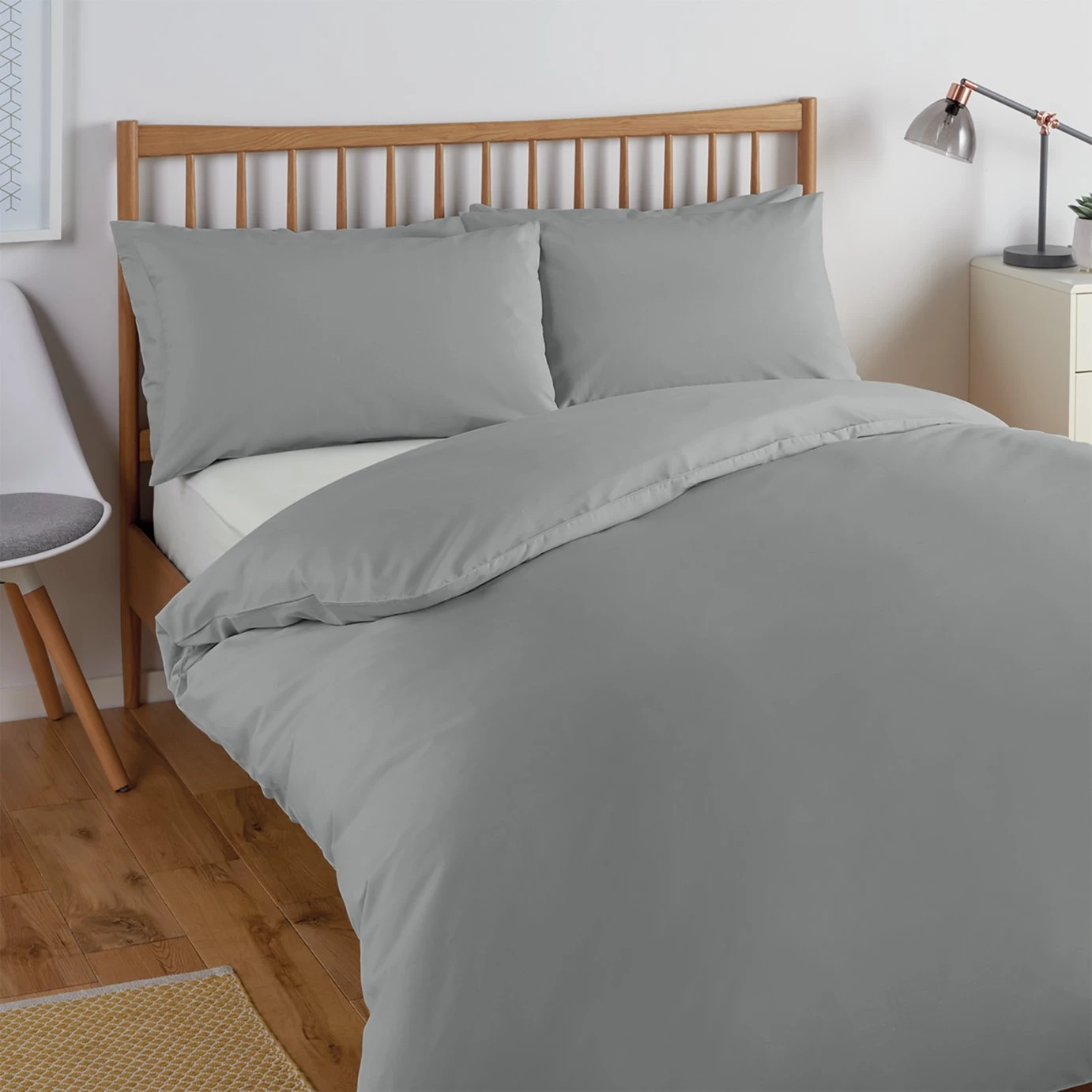 Habitat Cool Tencel Cotton Dove Grey Bedding Set - Single 1 Habitat Cool Tencel Cotton Dove Grey Bedding Set - Single
