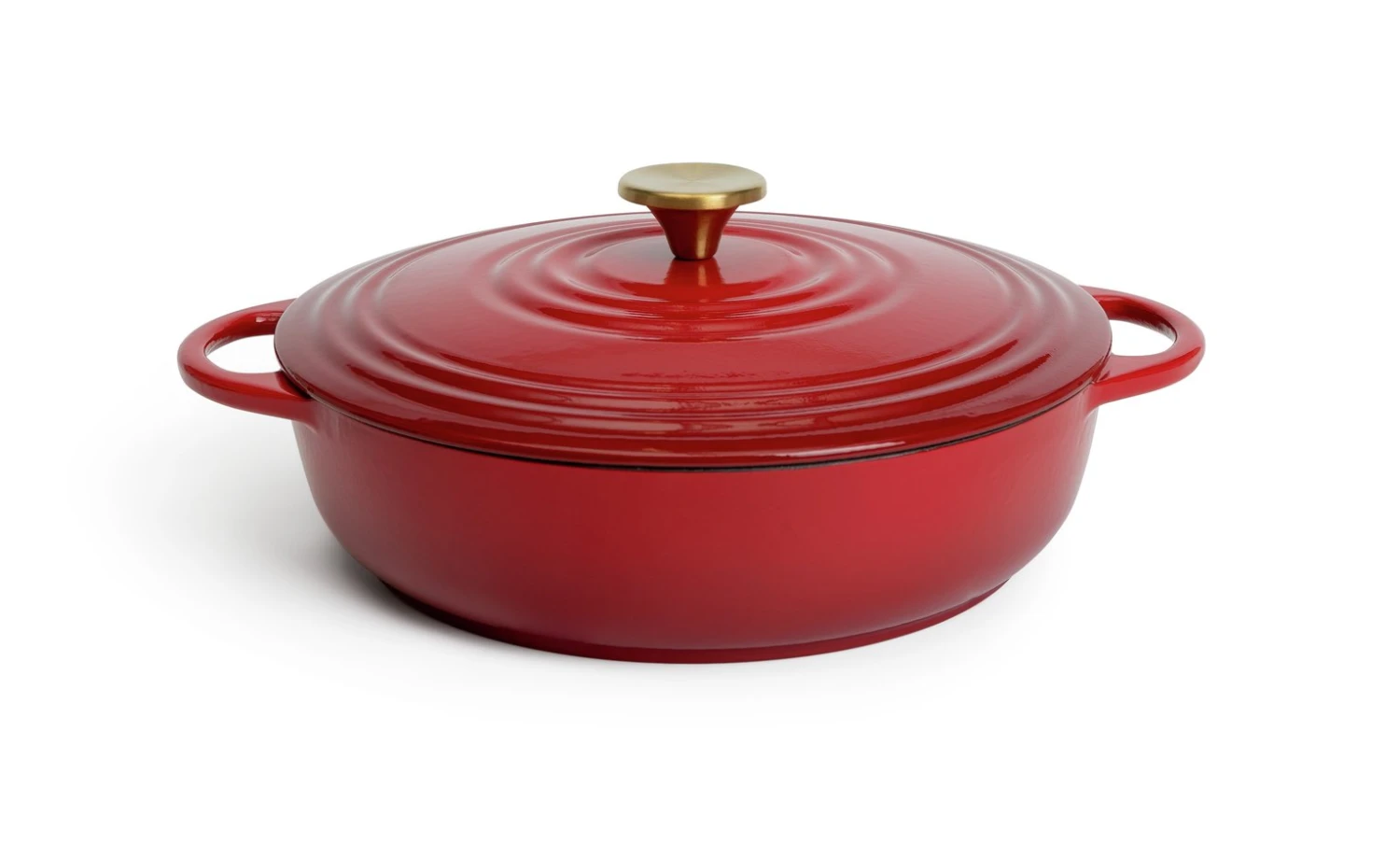 Habitat Country Manor 4 Litre Cast Iron Casserole Dish - Red 1 Habitat Country Manor 4 Litre Cast Iron Casserole Dish - Red