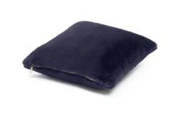 Habitat Plain Faux Fur Cushion - Navy - 43x43cm -Habitat Store 9393804 R Z003A
