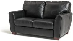 Habitat Milford Leather 2 Seater Sofa - Black -Habitat Store 9398335 R Z002A