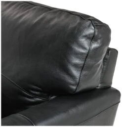 Habitat Milford Leather 2 Seater Sofa - Black -Habitat Store 9398335 R Z005A