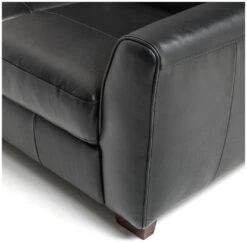 Habitat Milford Leather 2 Seater Sofa - Black -Habitat Store 9398335 R Z006A