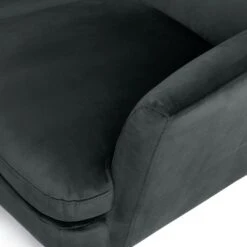 Habitat Celine Velvet Wingback Chair With Footstool-Charcoal -Habitat Store 9401019 R Z006A