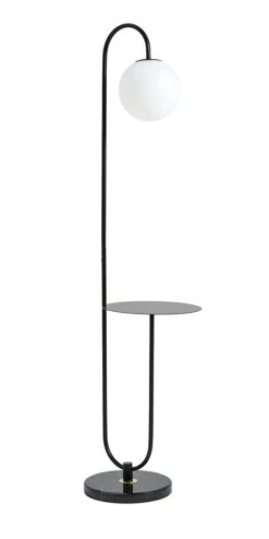 Habitat Sagara Opal Shelf Floor Lamp - Black -Habitat Store 9401318 R Z009A