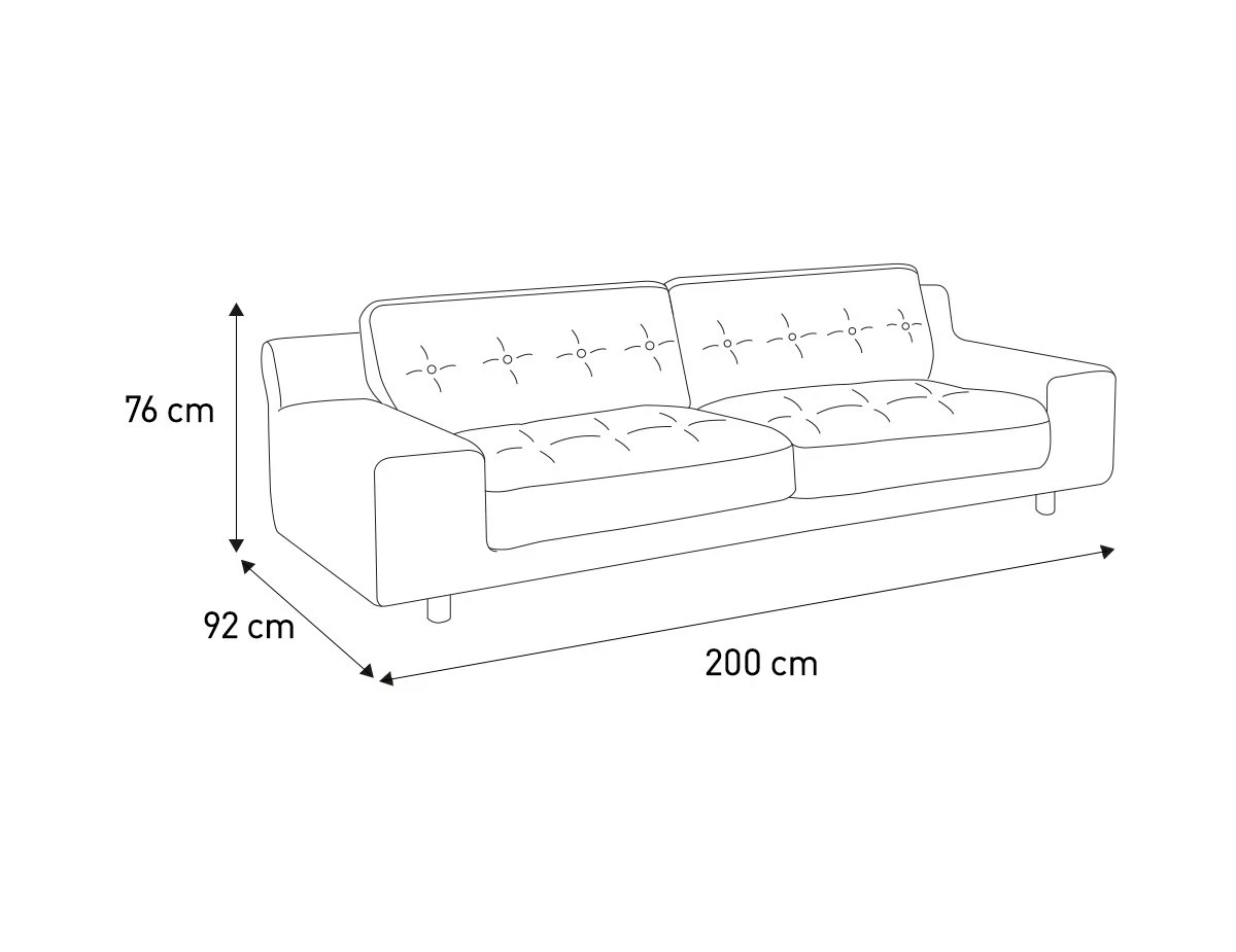 Habitat Hendricks Velvet 3 Seater Sofa - Ink Blue 4 Habitat Hendricks Velvet 3 Seater Sofa - Ink Blue - Image 4