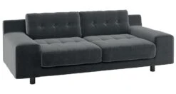 Habitat Hendricks Velvet 3 Seater Sofa - Dark Grey -Habitat Store 9403598 R Z008A