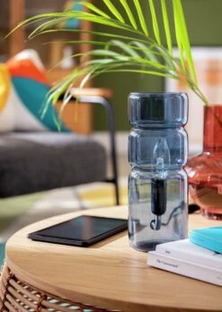 Habitat Parr Glass Column Table Lamp - Blue -Habitat Store 9404140 R Z003C