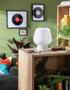 Habitat Lucetta Glass Table Lamp - White 11 Habitat Lucetta Glass Table Lamp - White -Habitat Store 9404645 R Z002C