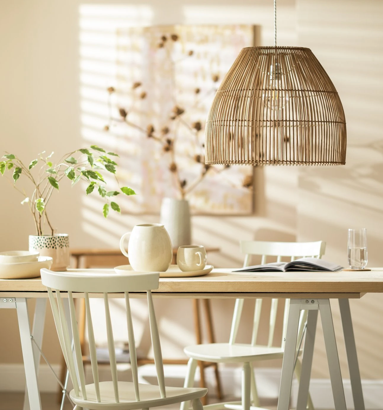 Habitat Emillius Rattan Pendant Shade 6 Habitat Emillius Rattan Pendant Shade - Image 6