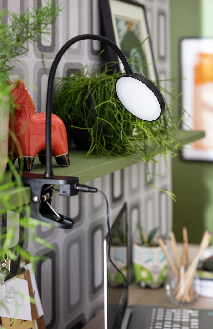 Habitat Mopsa Clip Lamp - Black 2 Habitat Mopsa Clip Lamp - Black - Image 2