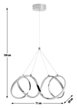 Habitat Spiral Metal LED Pendant Light - Chrome -Habitat Store 9405486 R E001