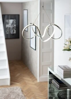 Habitat Spiral Metal LED Pendant Light - Chrome -Habitat Store 9405486 R Z002C