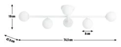 Habitat Alonso 6 Light Flush To Ceiling Light - White 8 Habitat Alonso 6 Light Flush To Ceiling Light - White -Habitat Store 9405981 R E001