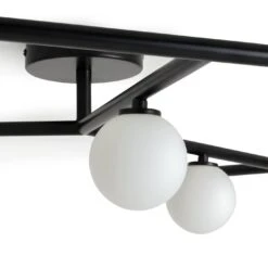 Habitat Alonso 9 Light Flush To Ceiling Light -Black & White 9 Habitat Alonso 9 Light Flush To Ceiling Light -Black & White -Habitat Store 9405998 R Z002A