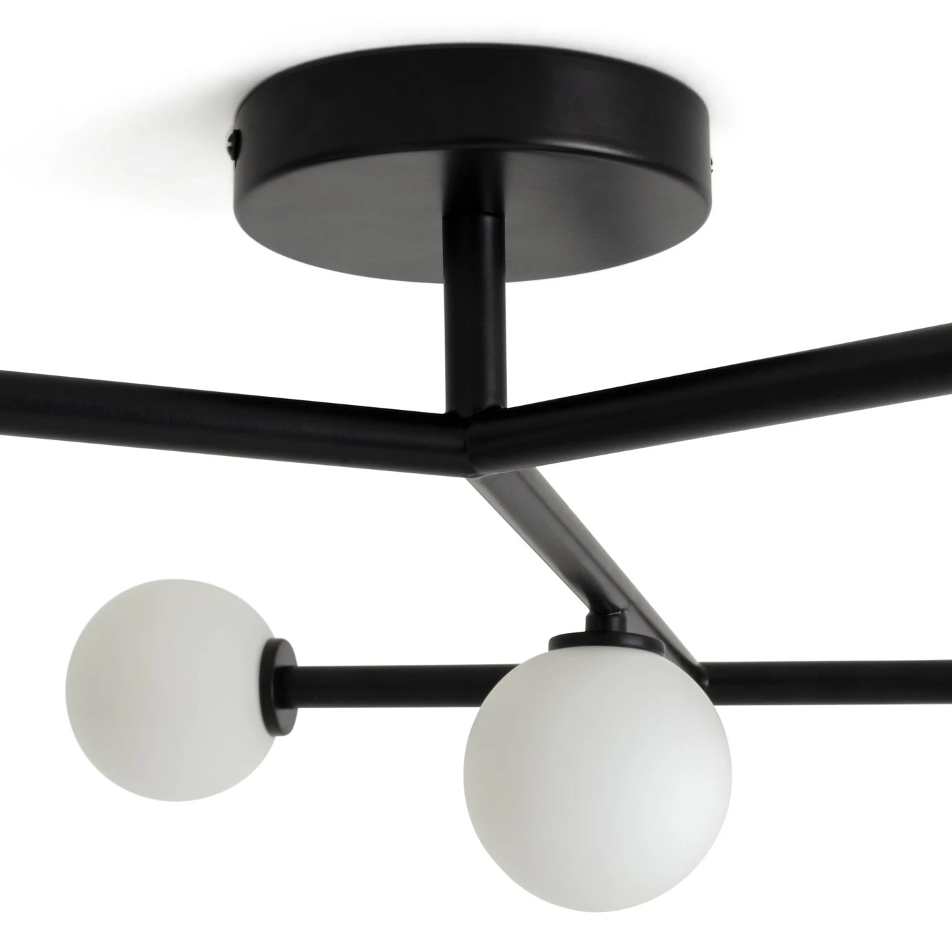 Habitat Alonso 9 Light Flush To Ceiling Light -Black & White 5 Habitat Alonso 9 Light Flush To Ceiling Light -Black & White - Image 5