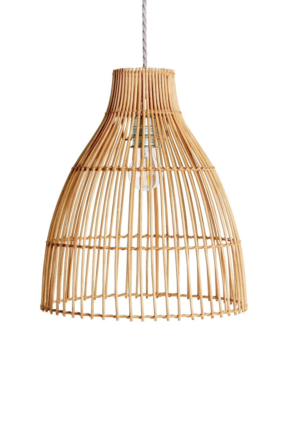 Habitat Camillo Rattan Midi Pendant Shade - Natural 3 Habitat Camillo Rattan Midi Pendant Shade - Natural - Image 3