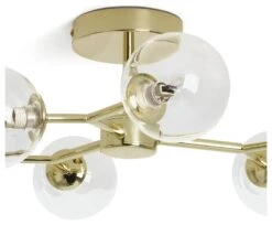 Habitat Molecular 6 Light Metal Flush Ceiling Light - Brass -Habitat Store 9409406 R Z004A