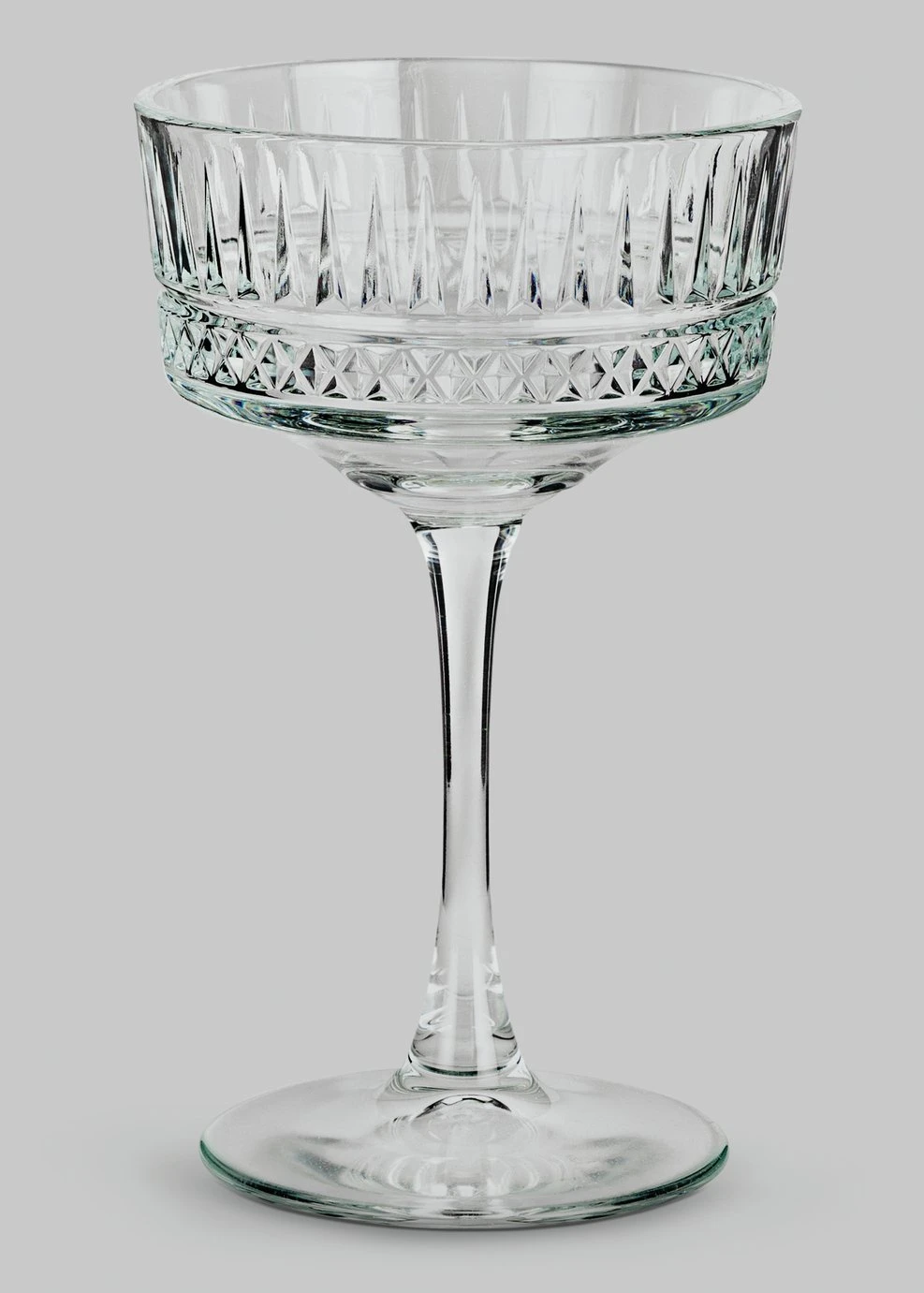 Habitat Pressed Set Of 4 Champagne Coupe Glasses 4 Habitat Pressed Set Of 4 Champagne Coupe Glasses - Image 4