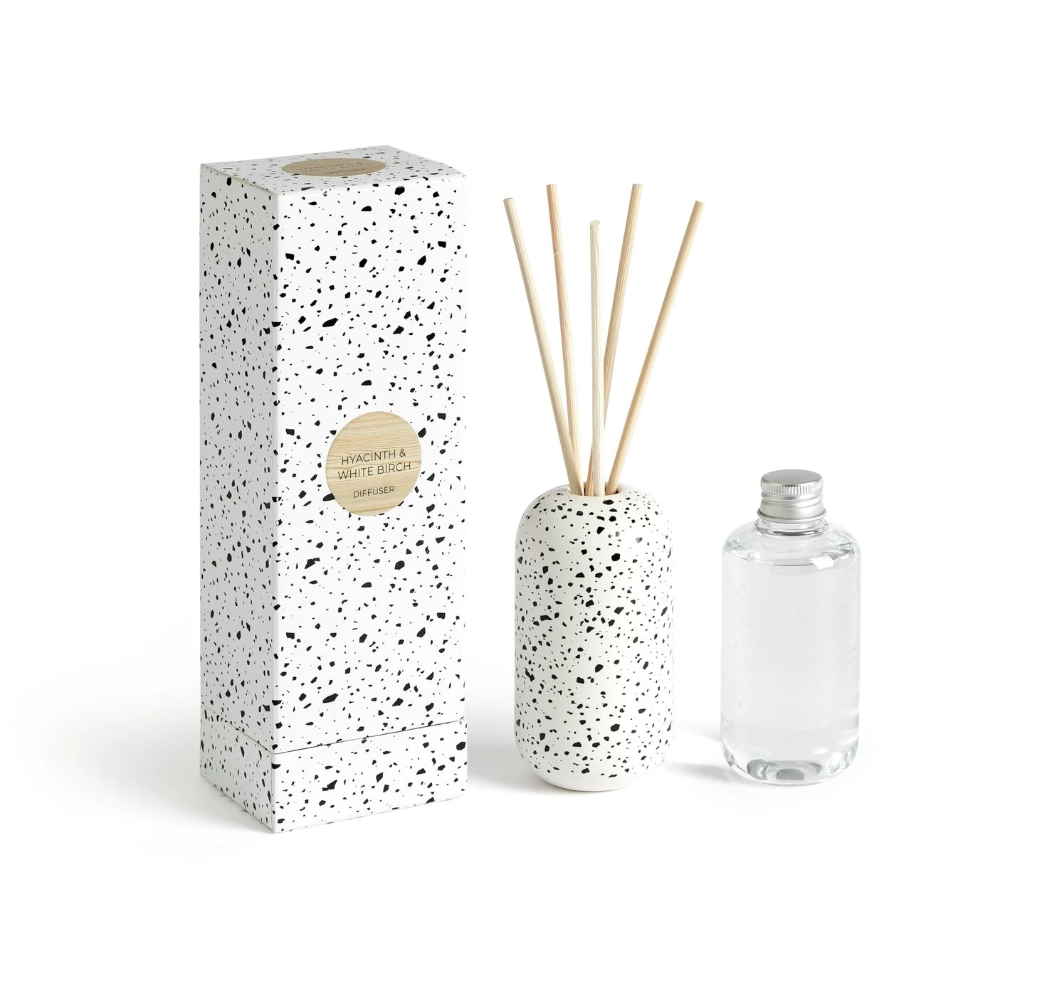 Habitat 175ml Ceramic Diffuser - Hyacinth And White Birch 1 Habitat 175ml Ceramic Diffuser - Hyacinth And White Birch