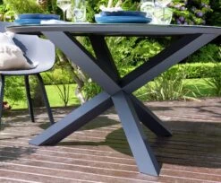 Habitat Aegaen 6 Seater Metal Patio Set - Grey 25 Habitat Aegaen 6 Seater Metal Patio Set - Grey -Habitat Store 9417515 R Z009C