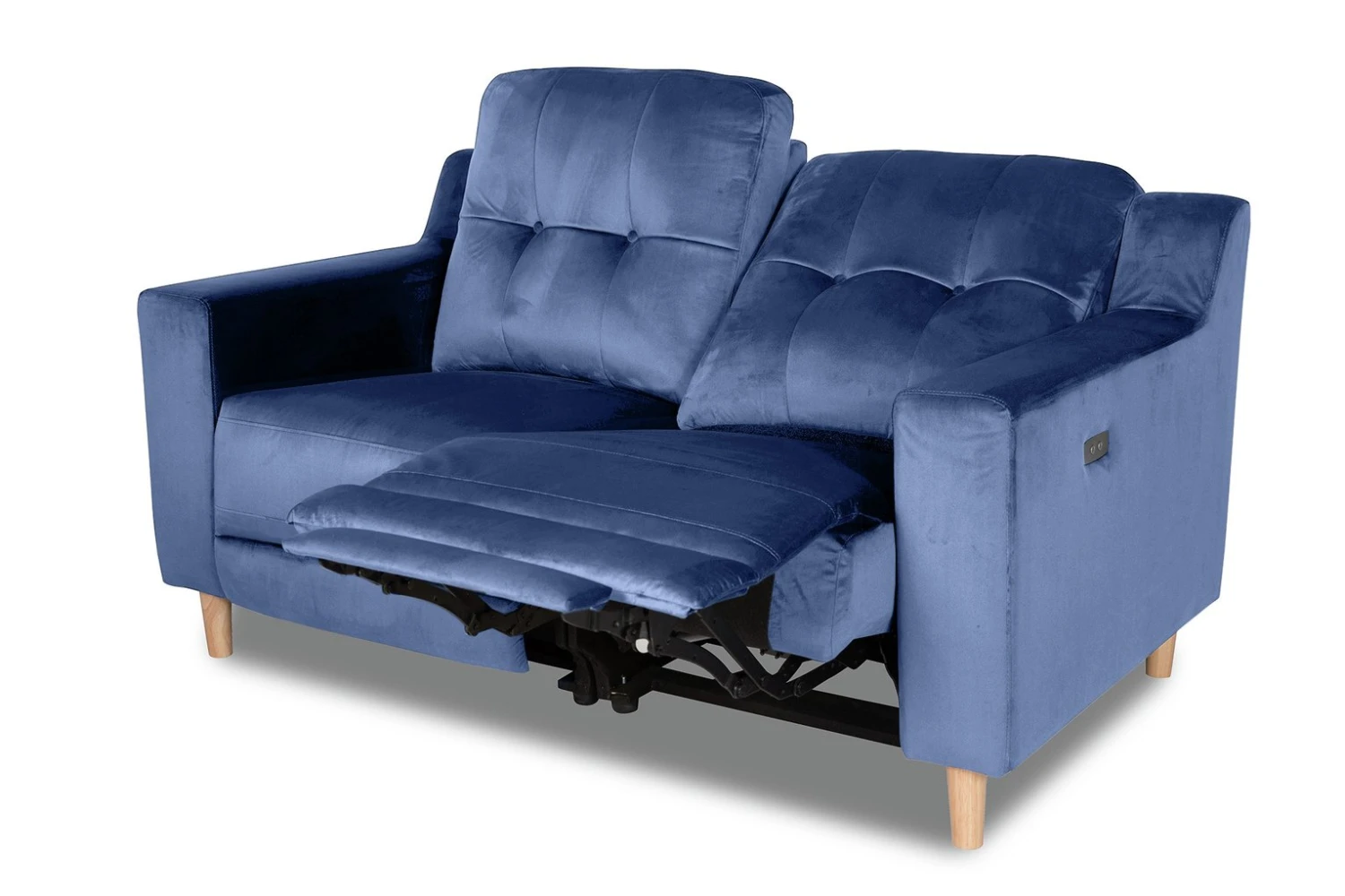 Habitat Emerson Velvet 2 Seater Recliner Sofa - Navy Blue 14 Habitat Emerson Velvet 2 Seater Recliner Sofa - Navy Blue - Image 14
