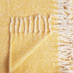 Habitat Country Hideaway Woven Throw - Mustard - 125X150cm 5 Habitat Country Hideaway Woven Throw - Mustard - 125X150cm -Habitat Store 9422177 R Z002A