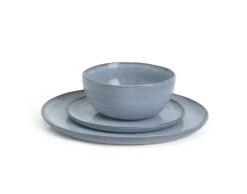 Habitat Evora 12 Piece Stoneware Dinner Set - Blue 8 Habitat Evora 12 Piece Stoneware Dinner Set - Blue -Habitat Store 9423499 R Z002A