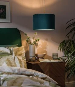 Habitat 30cm Velvet Shade - Teal 11 Habitat 30cm Velvet Shade - Teal -Habitat Store 9425181 R Z003C