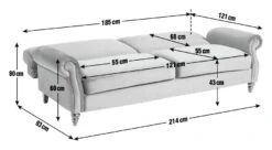 Habitat Joel 3 Seater Fabric Clic Clac Sofa Bed – Navy -Habitat Store 9429479 R Z002A