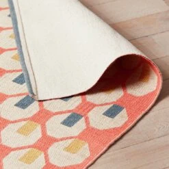 Habitat Octo Flatweave Cotton Rug - Pink - 120x180cm -Habitat Store 9431089 R Z003C