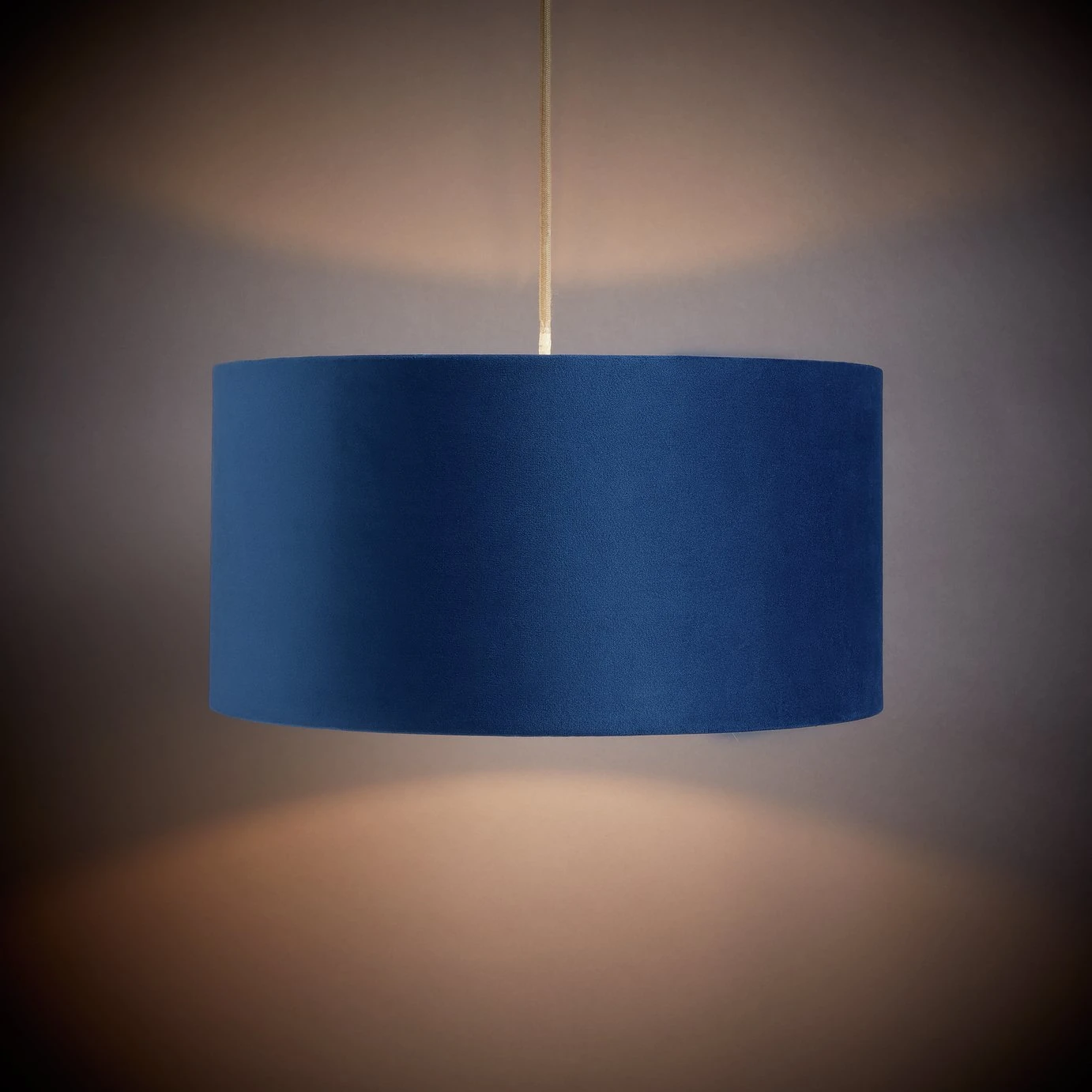 Habitat 40cm Velvet Shade - Navy 8 Habitat 40cm Velvet Shade - Navy - Image 8