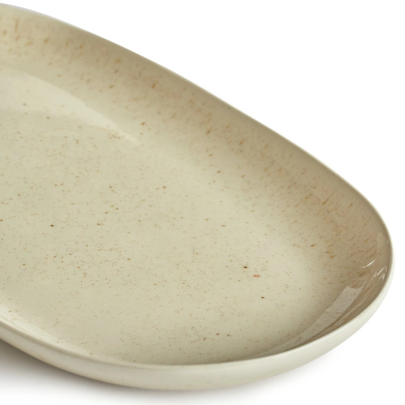 Habitat Evora Stoneware Serving Platter - Natural 3 Habitat Evora Stoneware Serving Platter - Natural - Image 3