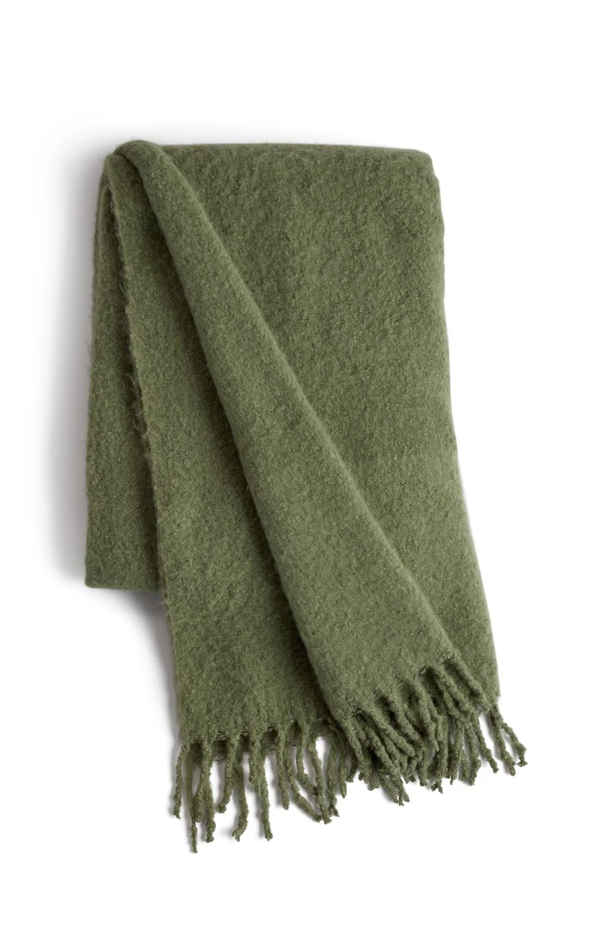Habitat Faux Mohair Throw - Sage Green - 125x150cm 1 Habitat Faux Mohair Throw - Sage Green - 125x150cm
