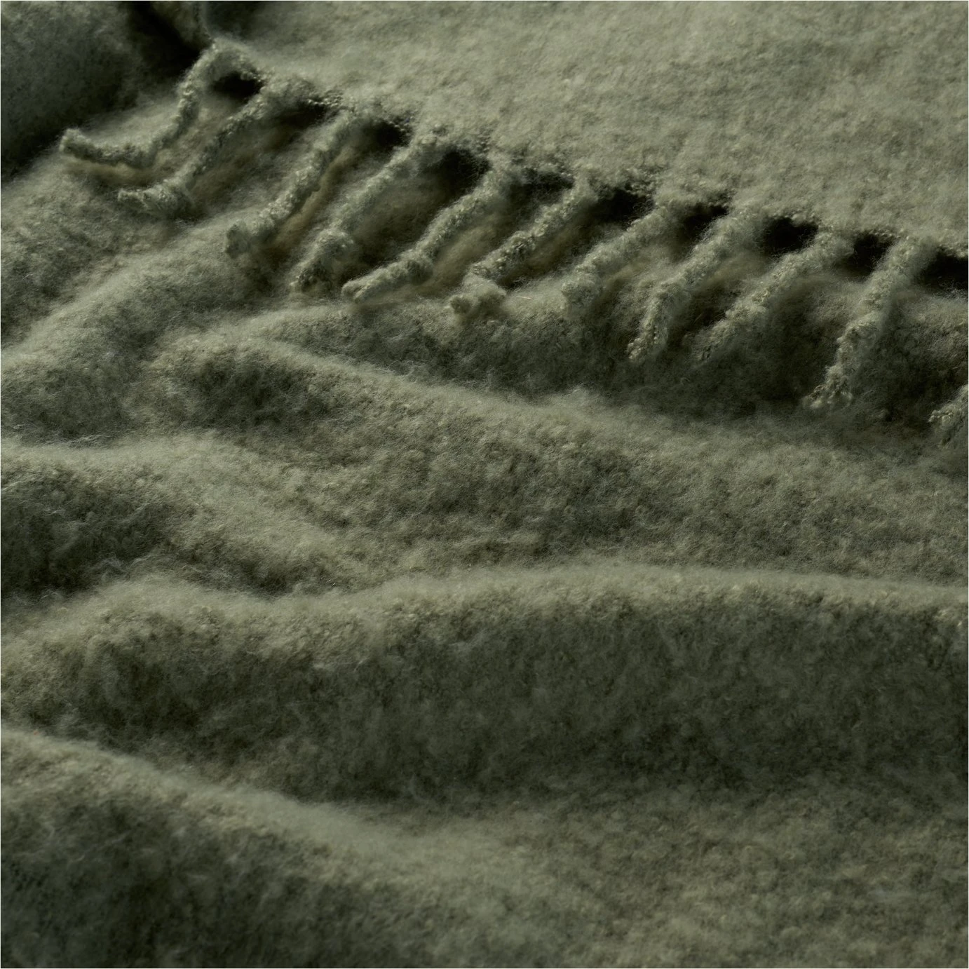 Habitat Faux Mohair Throw - Sage Green - 125x150cm 3 Habitat Faux Mohair Throw - Sage Green - 125x150cm - Image 3