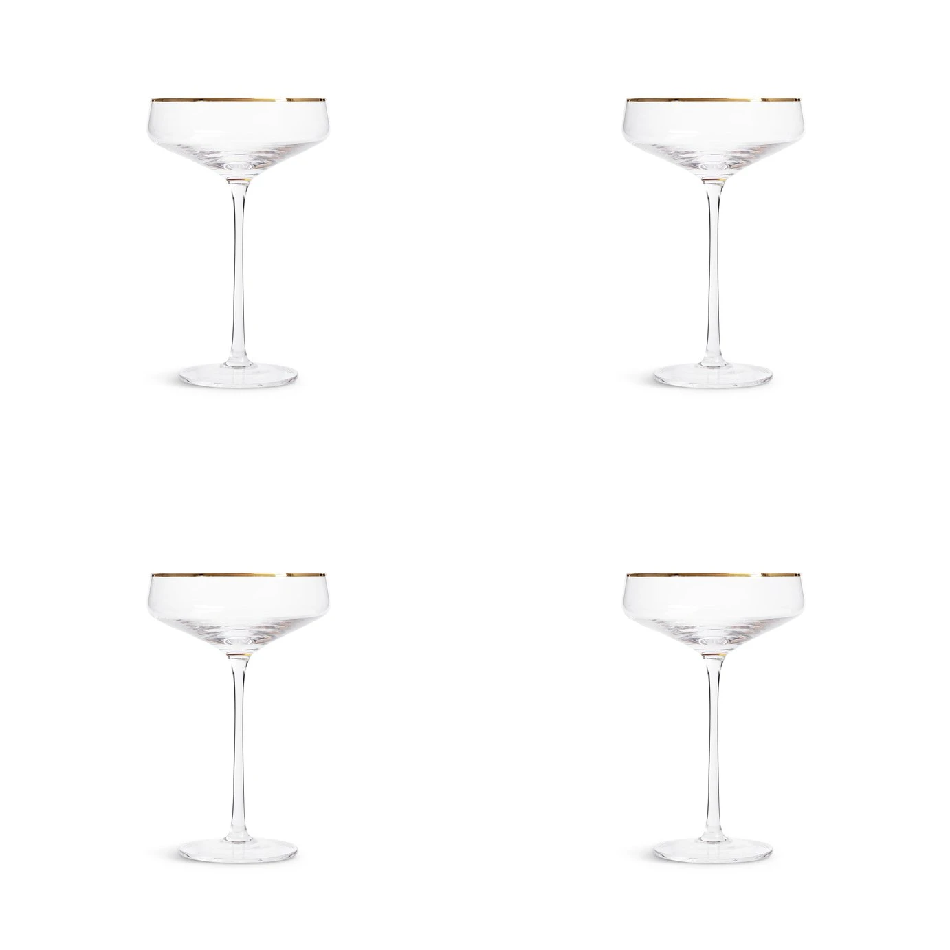 Habitat Gold Rim Set Of 4 Champagne Coupe 1 Habitat Gold Rim Set Of 4 Champagne Coupe