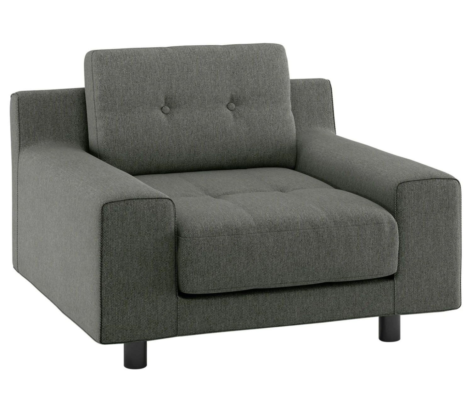 Habitat Hendricks Fabric Armchair - Charcoal 6 Habitat Hendricks Fabric Armchair - Charcoal - Image 6